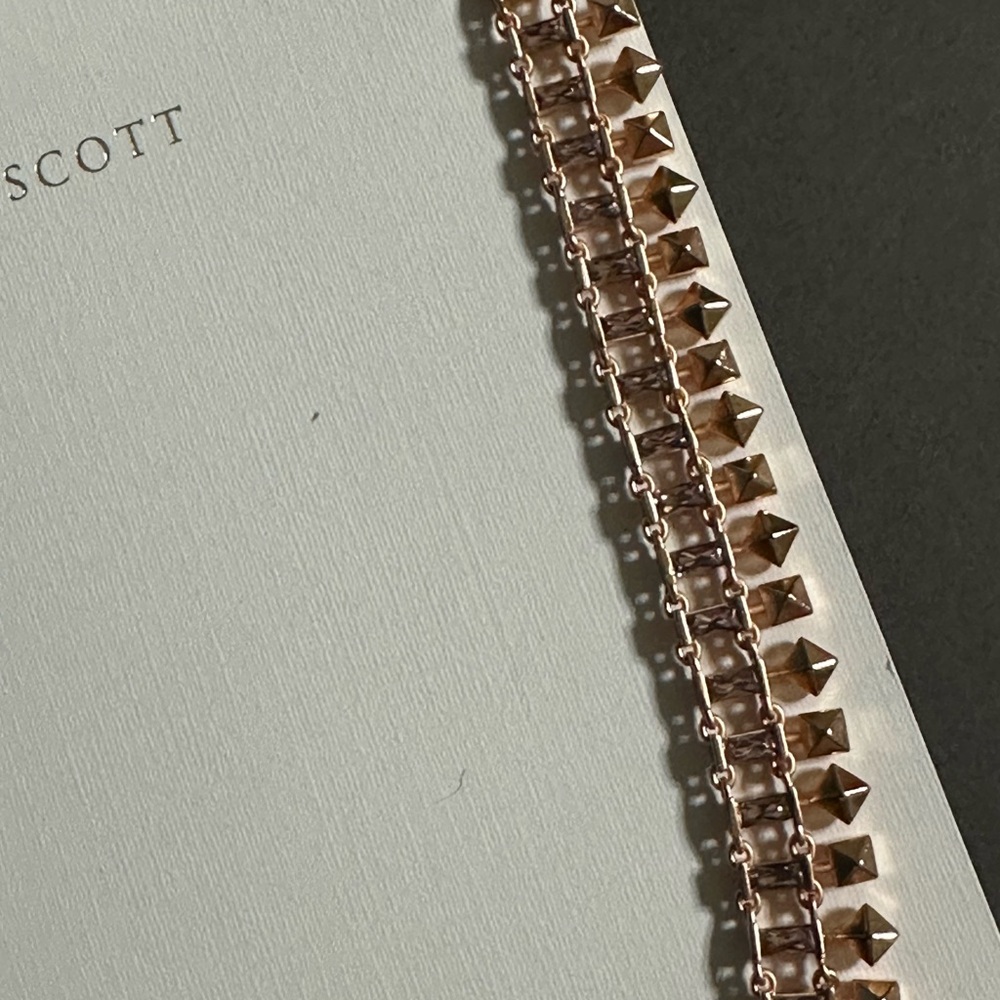 NWT Kendra Scott Oscar Rose Gold Choker Necklace - Picture 9 of 10